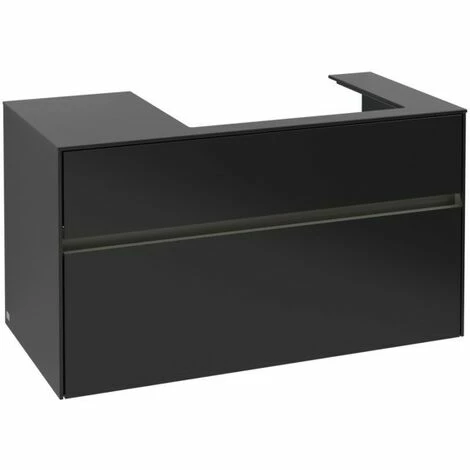 Villeroy & Boch Collaro Waschtischunterschrank 100cm mit 2 Auszügen und variabler Beckenposition Black Matt Lacquer Mit Beleuchtung Rechts 60 cm Villeroy & Boch Collaro Waschtischunterschrank 100cm Mit 2 Auszügen Und Variabler Beckenposition Black Matt Lacquer Mit Beleuchtung Rechts 60 Cm -VILLEROY & BOCH shop 71605922 3