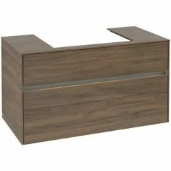 Villeroy & Boch Collaro Waschtischunterschrank 100cm Mit 2 Auszügen Und Variabler Beckenposition Arizona Oak Mit Beleuchtung Mittig 60 Cm -VILLEROY & BOCH shop 71605924 3