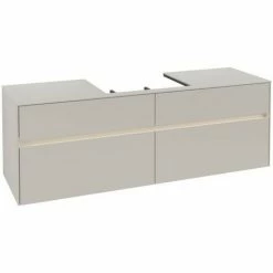 Villeroy & Boch Collaro Waschtischunterschrank 160cm Mit 4 Auszügen Und Variabler Beckenposition Soft Grey Mit Beleuchtung Mittig 60 Cm -VILLEROY & BOCH shop 71605948 3