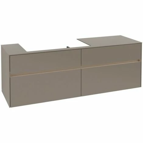 Villeroy & Boch Collaro Waschtischunterschrank 160cm mit 4 Auszügen und variabler Beckenposition Truffle Grey Mit Beleuchtung Links 80 cm Villeroy & Boch Collaro Waschtischunterschrank 160cm Mit 4 Auszügen Und Variabler Beckenposition Truffle Grey Mit Beleuchtung Links 80 Cm -VILLEROY & BOCH shop 71605955 3