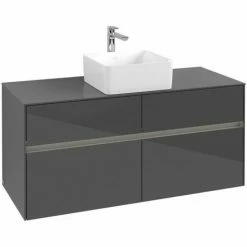 Villeroy & Boch Collaro Waschtischunterschrank 120cm Mit 4 Auszügen Glossy Grey Mit Beleuchtung Mittig 7 Villeroy & Boch Collaro Waschtischunterschrank 120cm Mit 4 Auszügen Glossy Grey Mit Beleuchtung Mittig -VILLEROY & BOCH shop 71605964 3
