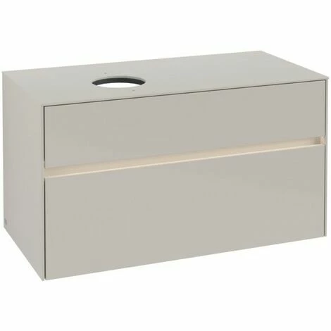 Villeroy & Boch Collaro Waschtischunterschrank 100cm mit 2 Auszügen Soft Grey Mit Beleuchtung Links Villeroy & Boch Collaro Waschtischunterschrank 100cm Mit 2 Auszügen Soft Grey Mit Beleuchtung Links -VILLEROY & BOCH shop 71605968 2