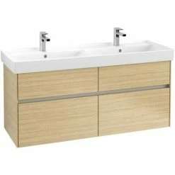 Villeroy & Boch Collaro Waschtischunterschrank 125cm Für Doppelwaschtisch Mit 4 Auszügen Nordic Oak Mit Beleuchtung -VILLEROY & BOCH shop 71605983 2