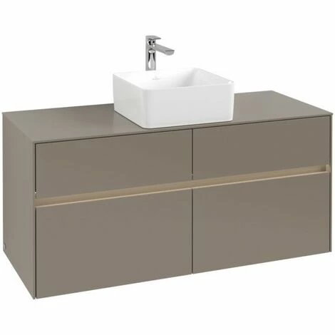 Villeroy & Boch Collaro Waschtischunterschrank 120cm Mit 4 Auszügen Truffle Grey Mit Beleuchtung Mittig 5 Villeroy & Boch Collaro Waschtischunterschrank 120cm Mit 4 Auszügen Truffle Grey Mit Beleuchtung Mittig – Bild 3