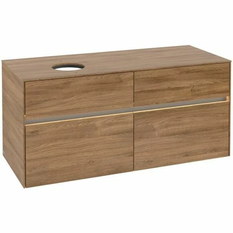 Villeroy & Boch Collaro Waschtischunterschrank 120cm Mit 4 Auszügen Kansas Oak Mit Beleuchtung Links 4 Villeroy & Boch Collaro Waschtischunterschrank 120cm Mit 4 Auszügen Kansas Oak Mit Beleuchtung Links – Bild 2