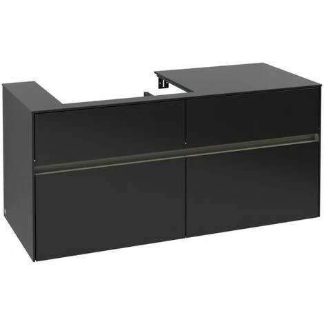 Villeroy & Boch Collaro Waschtischunterschrank mit 4 Auszügen 120 cm Black Matt Lacquer Mit Beleuchtung Links Villeroy & Boch Collaro Waschtischunterschrank Mit 4 Auszügen 120 Cm Black Matt Lacquer Mit Beleuchtung Links -VILLEROY & BOCH shop 71605997 2