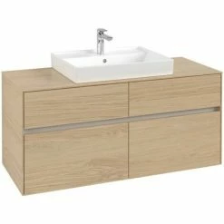 Villeroy & Boch Collaro Waschtischunterschrank Mit 4 Auszügen 120 Cm Nordic Oak Ohne Beleuchtung Mittig -VILLEROY & BOCH shop 71606010 3