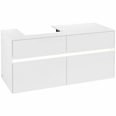 Villeroy & Boch Collaro Waschtischunterschrank mit 4 Auszügen 120 cm White Matt Mit Beleuchtung Links Villeroy & Boch Collaro Waschtischunterschrank Mit 4 Auszügen 120 Cm White Matt Mit Beleuchtung Links -VILLEROY & BOCH shop 71606027 2
