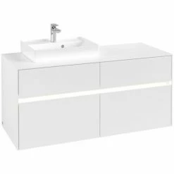 Villeroy & Boch Collaro Waschtischunterschrank Mit 4 Auszügen 120 Cm White Matt Mit Beleuchtung Links 4 Villeroy & Boch Collaro Waschtischunterschrank Mit 4 Auszügen 120 Cm White Matt Mit Beleuchtung Links -VILLEROY & BOCH shop 71606027 3