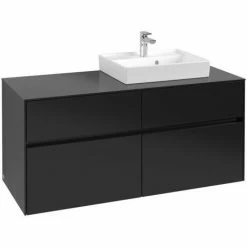 Villeroy & Boch Collaro Waschtischunterschrank Mit 4 Auszügen 120 Cm Black Matt Lacquer Ohne Beleuchtung Rechts -VILLEROY & BOCH shop 71606037 3
