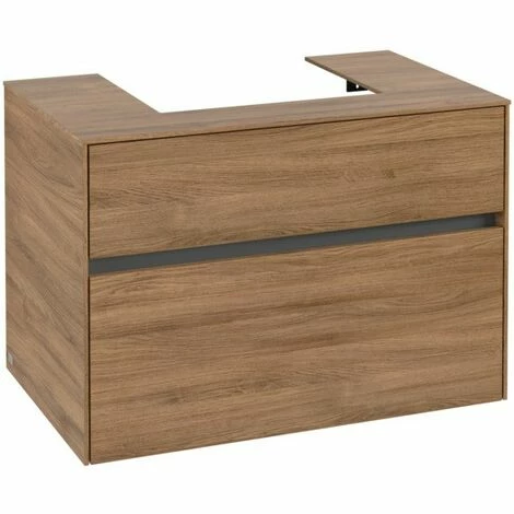 Villeroy & Boch Collaro Waschtischunterschrank 80cm Mit 2 Auszügen Kansas Oak Ohne Beleuchtung 4 Villeroy & Boch Collaro Waschtischunterschrank 80cm Mit 2 Auszügen Kansas Oak Ohne Beleuchtung – Bild 2