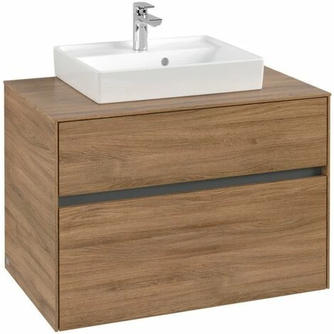 Villeroy & Boch Collaro Waschtischunterschrank 80cm Mit 2 Auszügen Kansas Oak Ohne Beleuchtung 5 Villeroy & Boch Collaro Waschtischunterschrank 80cm Mit 2 Auszügen Kansas Oak Ohne Beleuchtung – Bild 3