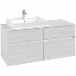 Villeroy & Boch Collaro Waschtischunterschrank Mit 4 Auszügen 120 Cm White Wood Ohne Beleuchtung Links -VILLEROY & BOCH shop 71606051 3