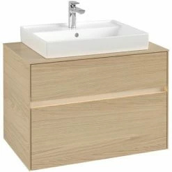Villeroy & Boch Collaro Waschtischunterschrank 80cm Mit 2 Auszügen Nordic Oak Mit Beleuchtung -VILLEROY & BOCH shop 71606057 3