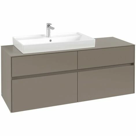 Villeroy & Boch Collaro Waschtischunterschrank 140cm Mit 4 Auszügen Truffle Grey Ohne Beleuchtung Links 5 Villeroy & Boch Collaro Waschtischunterschrank 140cm Mit 4 Auszügen Truffle Grey Ohne Beleuchtung Links – Bild 3