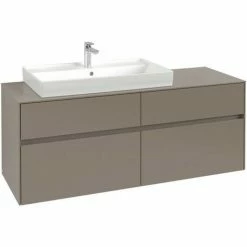 Villeroy & Boch Collaro Waschtischunterschrank 140cm Mit 4 Auszügen Truffle Grey Ohne Beleuchtung Links 9 Villeroy & Boch Collaro Waschtischunterschrank 140cm Mit 4 Auszügen Truffle Grey Ohne Beleuchtung Links -VILLEROY & BOCH shop 71606062 4