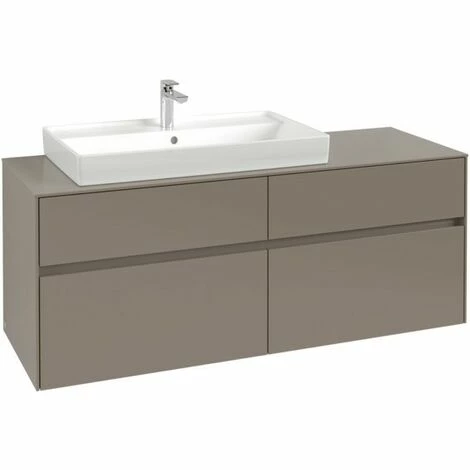 Villeroy & Boch Collaro Waschtischunterschrank 140cm Mit 4 Auszügen Truffle Grey Ohne Beleuchtung Links 6 Villeroy & Boch Collaro Waschtischunterschrank 140cm Mit 4 Auszügen Truffle Grey Ohne Beleuchtung Links – Bild 4