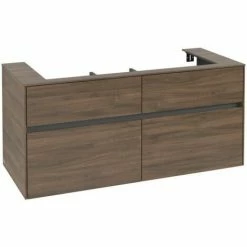 Alternative view of Villeroy & Boch Collaro Waschtischunterschrank 120cm Mit 4 Auszügen Arizona Oak Ohne Beleuchtung