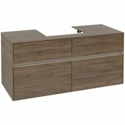 Alternative view of Villeroy & Boch Collaro Waschtischunterschrank Mit 4 Auszügen 120 Cm Arizona Oak Mit Beleuchtung Mittig