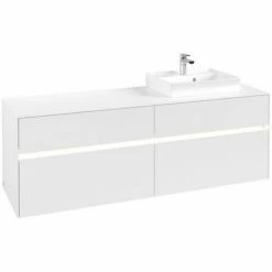 Villeroy & Boch Collaro Waschtischunterschrank 160cm Mit 4 Auszügen White Matt Mit Beleuchtung Rechts 4 Villeroy & Boch Collaro Waschtischunterschrank 160cm Mit 4 Auszügen White Matt Mit Beleuchtung Rechts -VILLEROY & BOCH shop 71606084 3