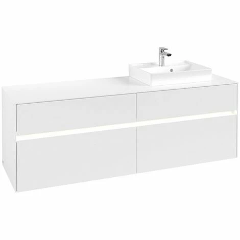 Villeroy & Boch Collaro Waschtischunterschrank 160cm mit 4 Auszügen White Matt Mit Beleuchtung Rechts Villeroy & Boch Collaro Waschtischunterschrank 160cm Mit 4 Auszügen White Matt Mit Beleuchtung Rechts -VILLEROY & BOCH shop 71606084 3