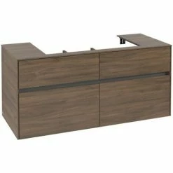 Alternative view of Villeroy & Boch Collaro Waschtischunterschrank 120cm Mit 4 Auszügen Arizona Oak Ohne Beleuchtung