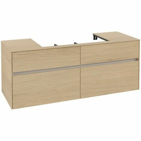 Villeroy & Boch Collaro Waschtischunterschrank 140cm Mit 4 Auszügen Nordic Oak Ohne Beleuchtung Mittig 4 Villeroy & Boch Collaro Waschtischunterschrank 140cm Mit 4 Auszügen Nordic Oak Ohne Beleuchtung Mittig – Bild 2