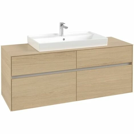 Villeroy & Boch Collaro Waschtischunterschrank 140cm Mit 4 Auszügen Nordic Oak Ohne Beleuchtung Mittig 5 Villeroy & Boch Collaro Waschtischunterschrank 140cm Mit 4 Auszügen Nordic Oak Ohne Beleuchtung Mittig – Bild 3