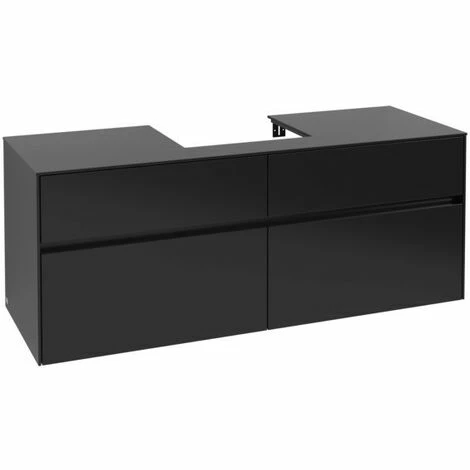 Villeroy & Boch Collaro Waschtischunterschrank mit 4 Auszügen 140 cm Black Matt Lacquer Ohne Beleuchtung Mittig Villeroy & Boch Collaro Waschtischunterschrank Mit 4 Auszügen 140 Cm Black Matt Lacquer Ohne Beleuchtung Mittig -VILLEROY & BOCH shop 71606102 2