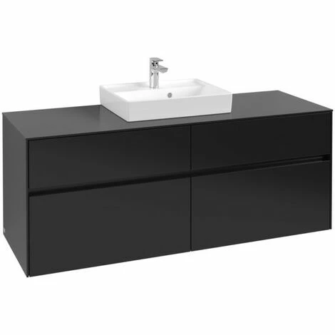 Villeroy & Boch Collaro Waschtischunterschrank mit 4 Auszügen 140 cm Black Matt Lacquer Ohne Beleuchtung Mittig Villeroy & Boch Collaro Waschtischunterschrank Mit 4 Auszügen 140 Cm Black Matt Lacquer Ohne Beleuchtung Mittig -VILLEROY & BOCH shop 71606102 3