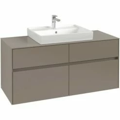Villeroy & Boch Collaro Waschtischunterschrank Mit 4 Auszügen 120 Cm Truffle Grey Ohne Beleuchtung Mittig 5 Villeroy & Boch Collaro Waschtischunterschrank Mit 4 Auszügen 120 Cm Truffle Grey Ohne Beleuchtung Mittig -VILLEROY & BOCH shop 71606104 4