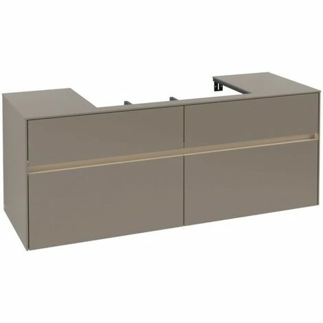 Villeroy & Boch Collaro Waschtischunterschrank 140cm mit 4 Auszügen Truffle Grey Mit Beleuchtung Mittig Villeroy & Boch Collaro Waschtischunterschrank 140cm Mit 4 Auszügen Truffle Grey Mit Beleuchtung Mittig -VILLEROY & BOCH shop 71606106 2