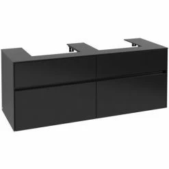 Villeroy & Boch Collaro Waschtischunterschrank 140cm Mit 4 Auszügen Für 2 Waschtische Black Matt Lacquer Ohne Beleuchtung 3 Villeroy & Boch Collaro Waschtischunterschrank 140cm Mit 4 Auszügen Für 2 Waschtische Black Matt Lacquer Ohne Beleuchtung -VILLEROY & BOCH shop 71606107 2