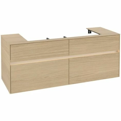 Villeroy & Boch Collaro Waschtischunterschrank 140cm Mit 4 Auszügen Nordic Oak Mit Beleuchtung 4 Villeroy & Boch Collaro Waschtischunterschrank 140cm Mit 4 Auszügen Nordic Oak Mit Beleuchtung – Bild 2