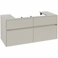Alternative view of Villeroy & Boch Collaro Waschtischunterschrank 120cm Mit 4 Auszügen Soft Grey Ohne Beleuchtung