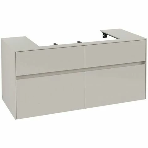 Villeroy & Boch Collaro Waschtischunterschrank 120cm Mit 4 Auszügen Soft Grey Ohne Beleuchtung 4 Villeroy & Boch Collaro Waschtischunterschrank 120cm Mit 4 Auszügen Soft Grey Ohne Beleuchtung – Bild 2