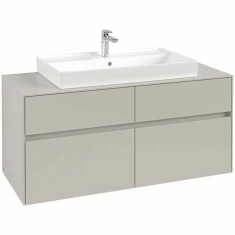 Villeroy & Boch Collaro Waschtischunterschrank 120cm Mit 4 Auszügen Soft Grey Ohne Beleuchtung 5 Villeroy & Boch Collaro Waschtischunterschrank 120cm Mit 4 Auszügen Soft Grey Ohne Beleuchtung – Bild 3