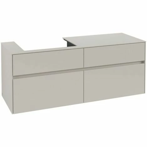 Villeroy & Boch Collaro Waschtischunterschrank Mit 4 Auszügen 140 Cm Soft Grey Ohne Beleuchtung Links 4 Villeroy & Boch Collaro Waschtischunterschrank Mit 4 Auszügen 140 Cm Soft Grey Ohne Beleuchtung Links – Bild 2