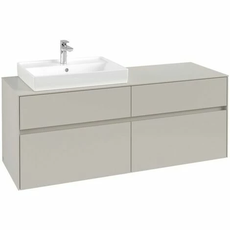 Villeroy & Boch Collaro Waschtischunterschrank Mit 4 Auszügen 140 Cm Soft Grey Ohne Beleuchtung Links 5 Villeroy & Boch Collaro Waschtischunterschrank Mit 4 Auszügen 140 Cm Soft Grey Ohne Beleuchtung Links – Bild 3