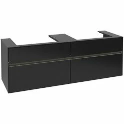 Villeroy & Boch Collaro Waschtischunterschrank 160cm Mit 4 Auszügen Für 2 Waschtische Black Matt Lacquer Mit Beleuchtung 60 Cm -VILLEROY & BOCH shop 71606211 3