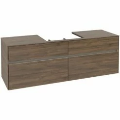 Villeroy & Boch Collaro Waschtischunterschrank 160cm Mit 4 Auszügen Und Variabler Beckenposition Arizona Oak Mit Beleuchtung Mittig 60 Cm -VILLEROY & BOCH shop 71606218 3