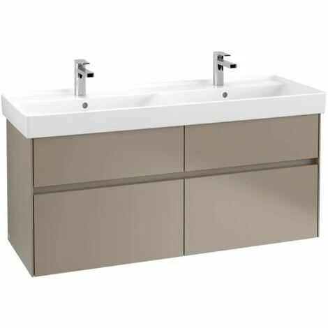 Villeroy & Boch Collaro Waschtischunterschrank 125cm Für Doppelwaschtisch Mit 4 Auszügen Truffle Grey Mit Beleuchtung 4 Villeroy & Boch Collaro Waschtischunterschrank 125cm Für Doppelwaschtisch Mit 4 Auszügen Truffle Grey Mit Beleuchtung – Bild 2