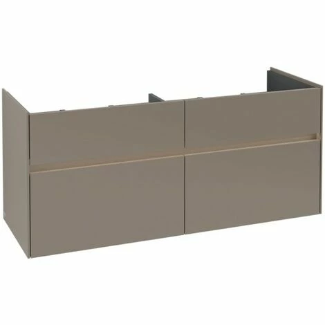 Villeroy & Boch Collaro Waschtischunterschrank 125cm Für Doppelwaschtisch Mit 4 Auszügen Truffle Grey Mit Beleuchtung 5 Villeroy & Boch Collaro Waschtischunterschrank 125cm Für Doppelwaschtisch Mit 4 Auszügen Truffle Grey Mit Beleuchtung – Bild 3