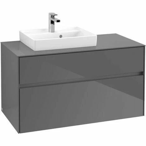 Villeroy & Boch Collaro Waschtischunterschrank 100cm mit 2 Auszügen und variabler Beckenposition Glossy Grey Mit Beleuchtung Links 50 cm Villeroy & Boch Collaro Waschtischunterschrank 100cm Mit 2 Auszügen Und Variabler Beckenposition Glossy Grey Mit Beleuchtung Links 50 Cm -VILLEROY & BOCH shop 71606242 2