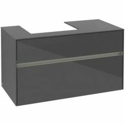 Villeroy & Boch Collaro Waschtischunterschrank 100cm Mit 2 Auszügen Und Variabler Beckenposition Glossy Grey Mit Beleuchtung Links 50 Cm 4 Villeroy & Boch Collaro Waschtischunterschrank 100cm Mit 2 Auszügen Und Variabler Beckenposition Glossy Grey Mit Beleuchtung Links 50 Cm -VILLEROY & BOCH shop 71606242 3