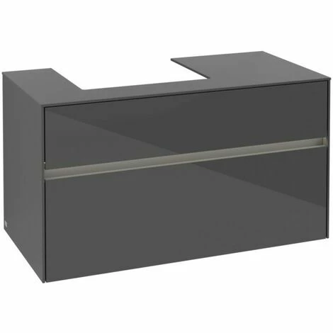 Villeroy & Boch Collaro Waschtischunterschrank 100cm mit 2 Auszügen und variabler Beckenposition Glossy Grey Mit Beleuchtung Links 50 cm Villeroy & Boch Collaro Waschtischunterschrank 100cm Mit 2 Auszügen Und Variabler Beckenposition Glossy Grey Mit Beleuchtung Links 50 Cm -VILLEROY & BOCH shop 71606242 3