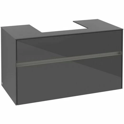 Villeroy & Boch Collaro Waschtischunterschrank 100cm mit 2 Auszügen und variabler Beckenposition Glossy Grey Mit Beleuchtung Mittig 50 cm Villeroy & Boch Collaro Waschtischunterschrank 100cm Mit 2 Auszügen Und Variabler Beckenposition Glossy Grey Mit Beleuchtung Mittig 50 Cm -VILLEROY & BOCH shop 71606254 3
