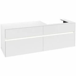 Villeroy & Boch Collaro Waschtischunterschrank 160cm Mit 4 Auszügen Und Variabler Beckenposition White Matt Mit Beleuchtung Rechts 60 Cm 4 Villeroy & Boch Collaro Waschtischunterschrank 160cm Mit 4 Auszügen Und Variabler Beckenposition White Matt Mit Beleuchtung Rechts 60 Cm -VILLEROY & BOCH shop 71606270 3
