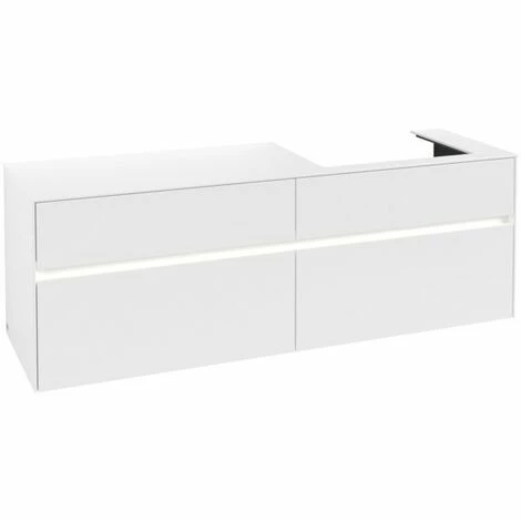 Villeroy & Boch Collaro Waschtischunterschrank 160cm mit 4 Auszügen und variabler Beckenposition White Matt Mit Beleuchtung Rechts 60 cm Villeroy & Boch Collaro Waschtischunterschrank 160cm Mit 4 Auszügen Und Variabler Beckenposition White Matt Mit Beleuchtung Rechts 60 Cm -VILLEROY & BOCH shop 71606270 3
