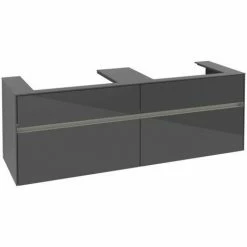 Villeroy & Boch Collaro Waschtischunterschrank 160cm Mit 4 Auszügen Für 2 Waschtische Glossy Grey Mit Beleuchtung 60 Cm -VILLEROY & BOCH shop 71606290 3